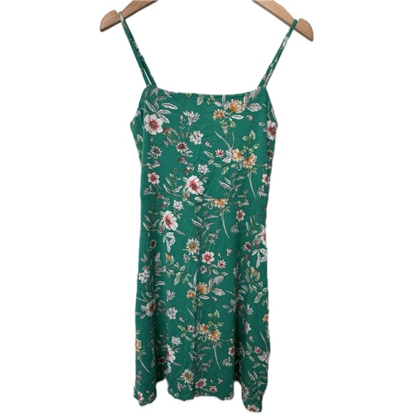 Forever 21 Green Floral Mini Dress - Picture 1 of 4